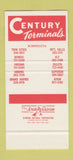 Matchbook Cover - Century Trucking Motor Freight Minneapolis MN 30 Stk SAMPLE