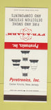 Matchbook Cover - Fire Alarm Pyrotronics Cedar Knolls NJ 30 Stk SAMPLE