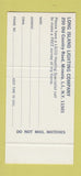 Matchbook Cover - Long Island Lighting Company Mineola LI NY 30 Stk SAMPLE