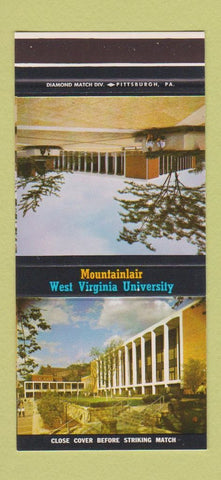 Matchbook Cover - West Virginia University Morgantown WV WEAR 30 Stk SAMPLE