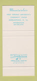 Matchbook Cover - West Virginia University Morgantown WV WEAR 30 Stk SAMPLE