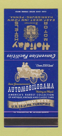 Matchbook Cover - Holiday Motor Hotels Harrisburg PA WEAR 30 Stk SAMPLE
