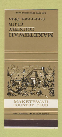 Matchbook Cover - Maketewah Country Club Cincinnati OH 30 Stk SAMPLE