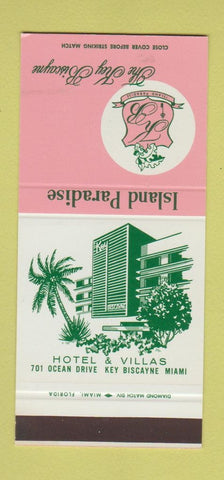 Matchbook Cover - Key Biscayne Hotel Miami FL 30 Stk SAMPLE