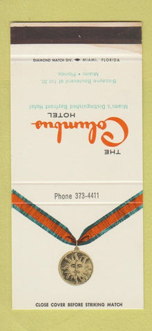 Matchbook Cover - Columbus Hotel Miami FL WEAR 30 Stk SAMPLE