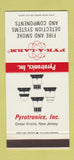 Matchbook Cover - Pyrotronics Cedar Knoll NJ fire smoke detecting 30 Stk SAMPLE