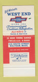 Matchbook Cover - West End Chevrolet Waltham MA 30 Stk SAMPLE