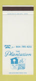 Matchbook Cover - The Plantation Crystal River FL 30 Stk SAMPLE