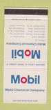 Matchbook Cover - Mobil oil gas Chemical Azusa CA Beaumont TX 30 Stk SAMPLE