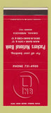 Matchbook Cover - Packers National Bank Omaha NE 30 Stk SAMPLE