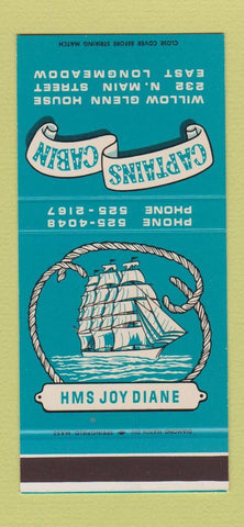 Matchbook Cover - Captains Cabin East Longmeadow MA 30 Stk SAMPLE