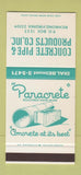 Matchbook Cover - Paracrete Concrete Pipe Richmond VA 30 Stk SAMPLE
