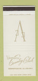 Matchbook Cover - Vestavia Country Club Birmingham AL 30 Stk SAMPLE