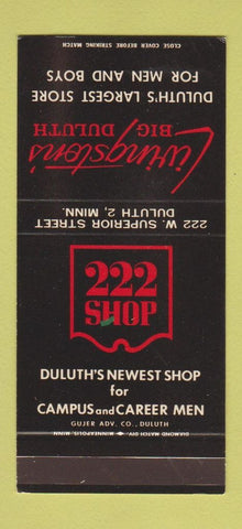 Matchbook Cover - Livingston's Men's Clothes Duluth MN 30 Stk SAMPLE