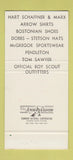 Matchbook Cover - Livingston's Men's Clothes Duluth MN 30 Stk SAMPLE