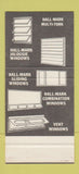 Matchbook Cover - Hehr Windows Los Angeles CA Macon GA 30 Stk SAMPLE