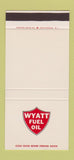 Matchbook Cover - Wyatt Fuel Oil New Haven CT 30 Stk SAMPLE