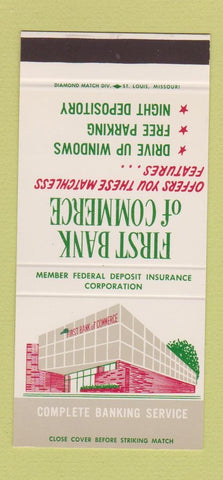 Matchbook Cover - First Bank of Commerce 30 Stk SAMPLE