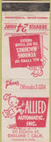 Matchbook Cover - Allied Vending Machines Oakland CA