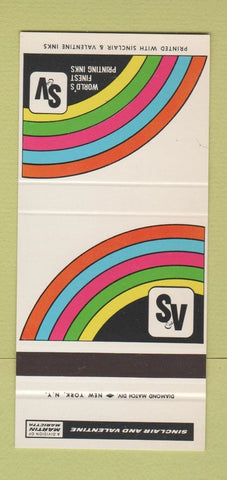 Matchbook Cover Sinclair and Valentine Print Inks Martin Marietta 30 Stk SAMPLE