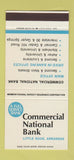 Matchbook Cover - Commercial National Bank Little Rock AR 30 Stk SAMPLE