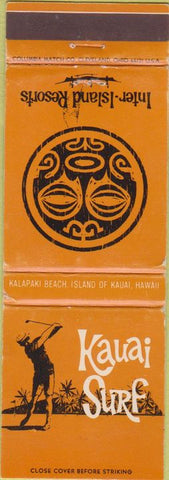Matchbook Cover - Kauai Surf Kalapaki Beach Kauai HI
