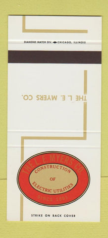 Matchbook Cover - LE Myers Construction Electric Utlities 30 Stk SAMPLE