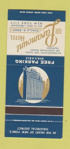 Matchbook Cover - Paramount Hotel New York City 30 Stk SAMPLE