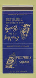 Matchbook Cover - Piccadilly Square Lakewood OH 30 Stk SAMPLE