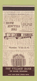 Matchbook Cover - The Village Bank The Village OK 30 Stk SAMPLE