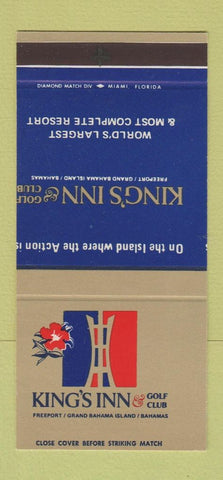 Matchbook Cover - King's Inn Golf Club Freeport Bahamas 30 Stk SAMPLE