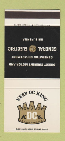 Matchbook Cover - General Electric Generator Dept Erie PA 30 Stk SAMPLE