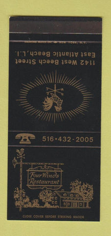 Matchbook Cover - Four Winds Restaurant East Atlantic Beach LI NY 30 Stk SAMPLE