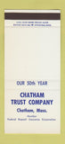 Matchbook Cover - Chatham Trust Company MA 30 Stk SAMPLE