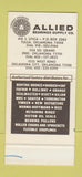 Matchbook Cover - Allied Bearings Tulsa Enid Oklahoma City OK 30 Stk SAMPLE