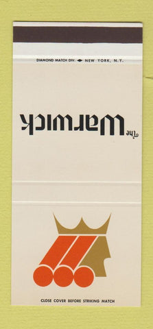 Matchbook Cover - The Warwick Hotel New York City 30 Stk SAMPLE