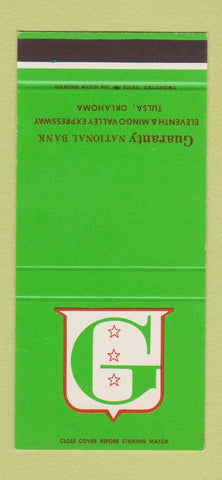 Matchbook Cover - Guaranty National Bank Tulsa OK WEAR 30 Stk SAMPLE