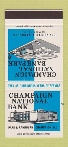 Matchbook Cover - Champaign National Bank IL 30 Stk SAMPLE
