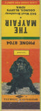 Matchbook Cover - The Mayfair Council Bluffs IA Spaniel