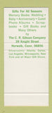Matchbook Cover - CR Gibson 100th 1970 Owl Norwalk CT 30 Stk SAMPLE