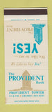 Matchbook Cover - Provident Bank Cincinnati OH WEAR 30 Stk SAMPLE