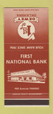 Matchbook Cover - First National Bank Dewery OK 30 Stk SAMPLE