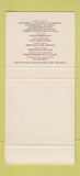 Matchbook Cover - Theatre Americana Hotel San Juan Puerto Rico 30 Stk SAMPLE
