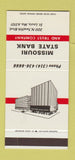 Matchbook Cover - Missouri State Bank St Louis MO 30 Stk SAMPLE