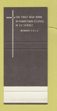 Matchbook Cover - Missouri State Bank St Louis MO 30 Stk SAMPLE