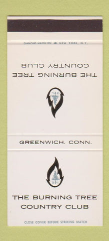 Matchbook Cover - Burning Tree Country Club Greenwich CT 30 Stk SAMPLE