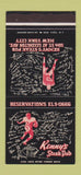 Matchbook Cover - Kenny's Steak Pub New York City Football BLACK 30 Stk SAMPLE