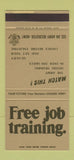Matchbook Cover - US Army Recruiting  30 Stk SAMPLE