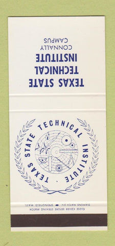 Matchbook Cover - Texas State Technical Institute Connally Waco TX 30 Stk SAMPLE