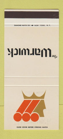 Matchbook Cover - Warwick Hotel New York City 30 Stk SAMPLE